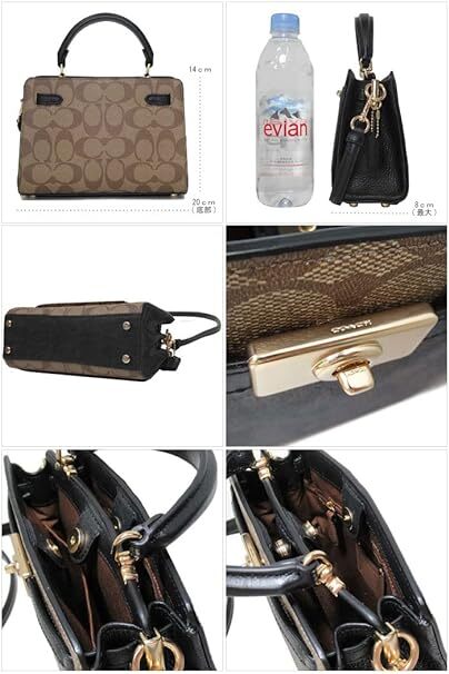 Coach Mini Lane Top Handle In Colorblock Signature Canvas Khaki Brown MultiC8688