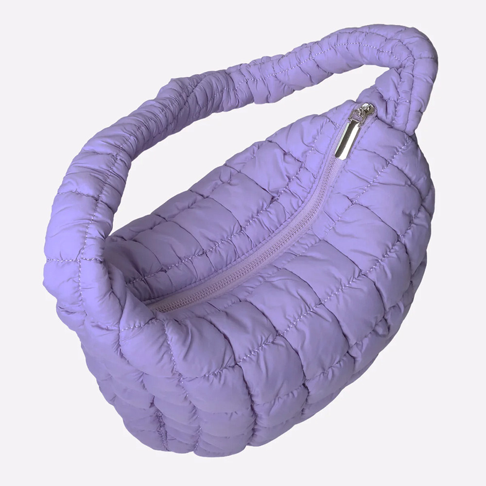 Quilted Padding Bag Purple