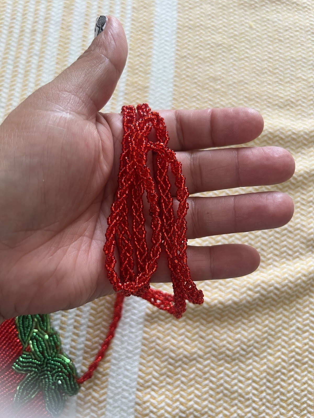 Red Chilli Pepper Beaded Purse: Crossbody: VTG New Deadstock/Small Crossbody Bag