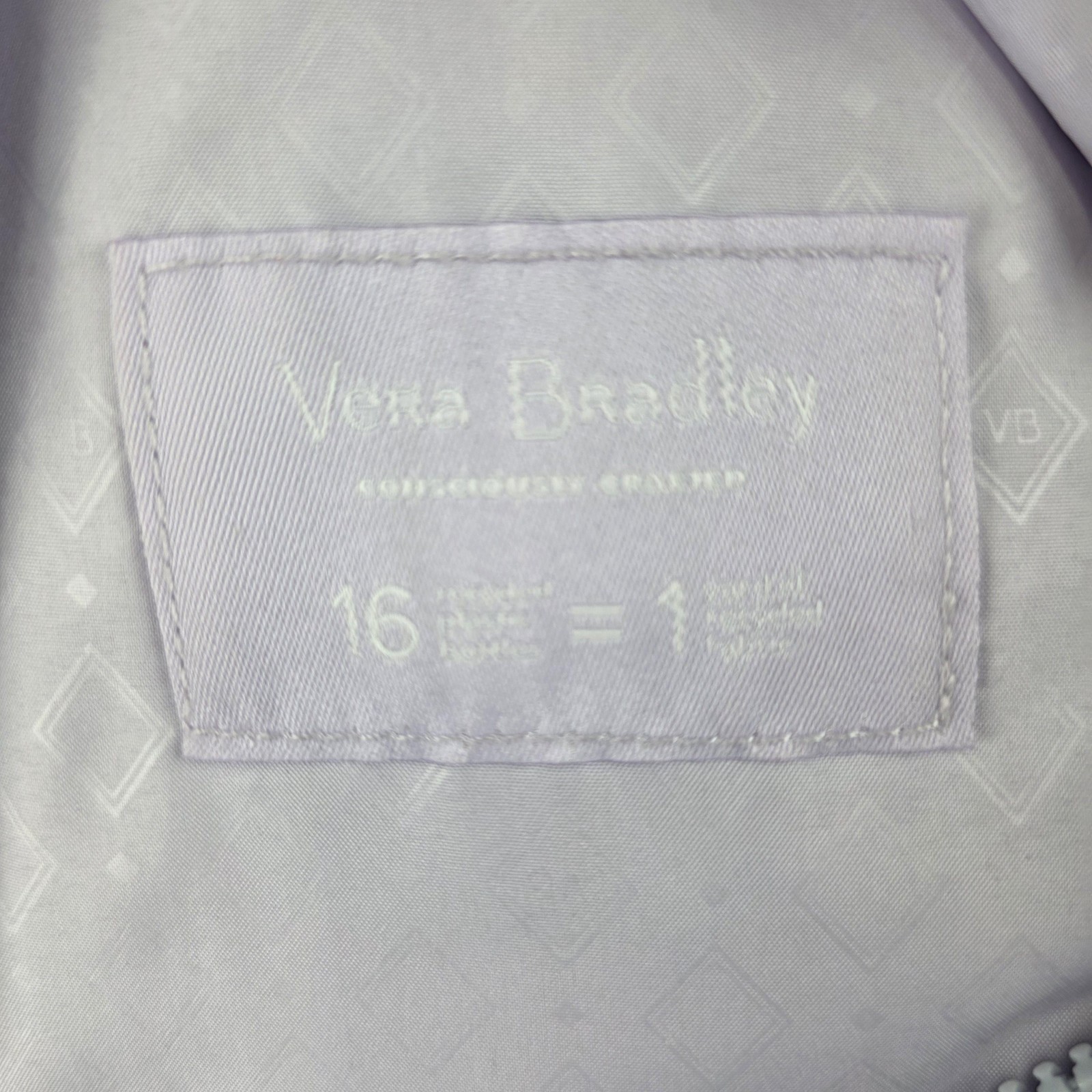 Vera Bradley Sling Backpack Lavender Floral Lightweight Crossbody Travel Bag