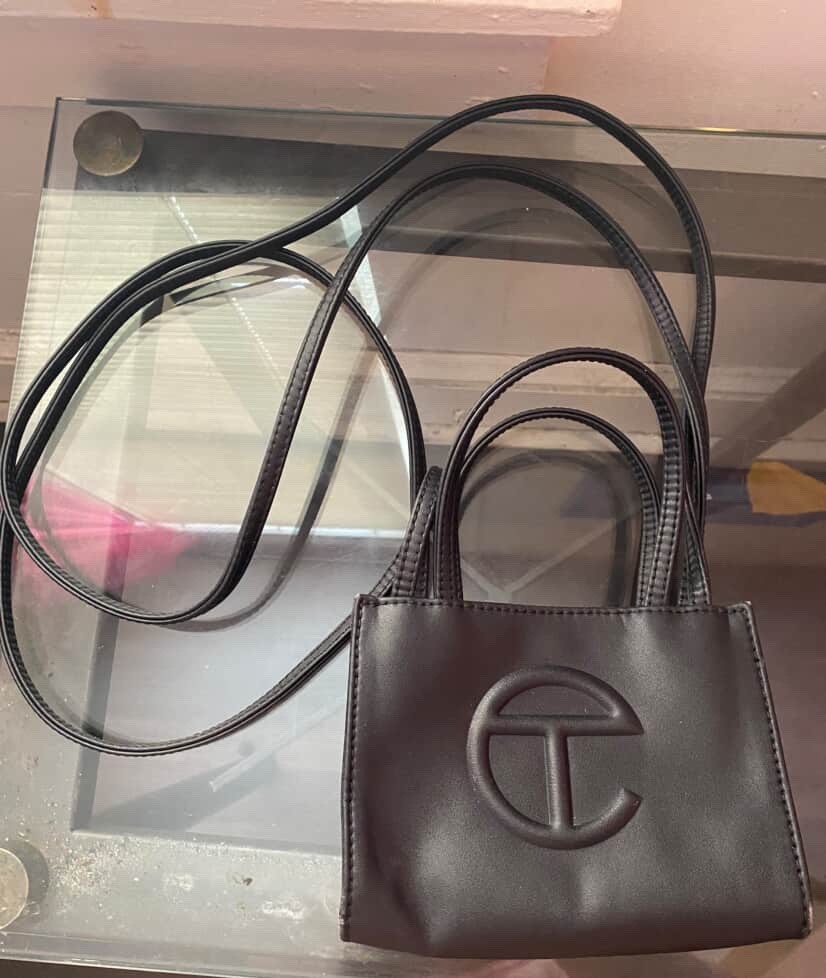 Telfar Small Leather Shopping Bag – Black (TF-012-BK-S 001)
