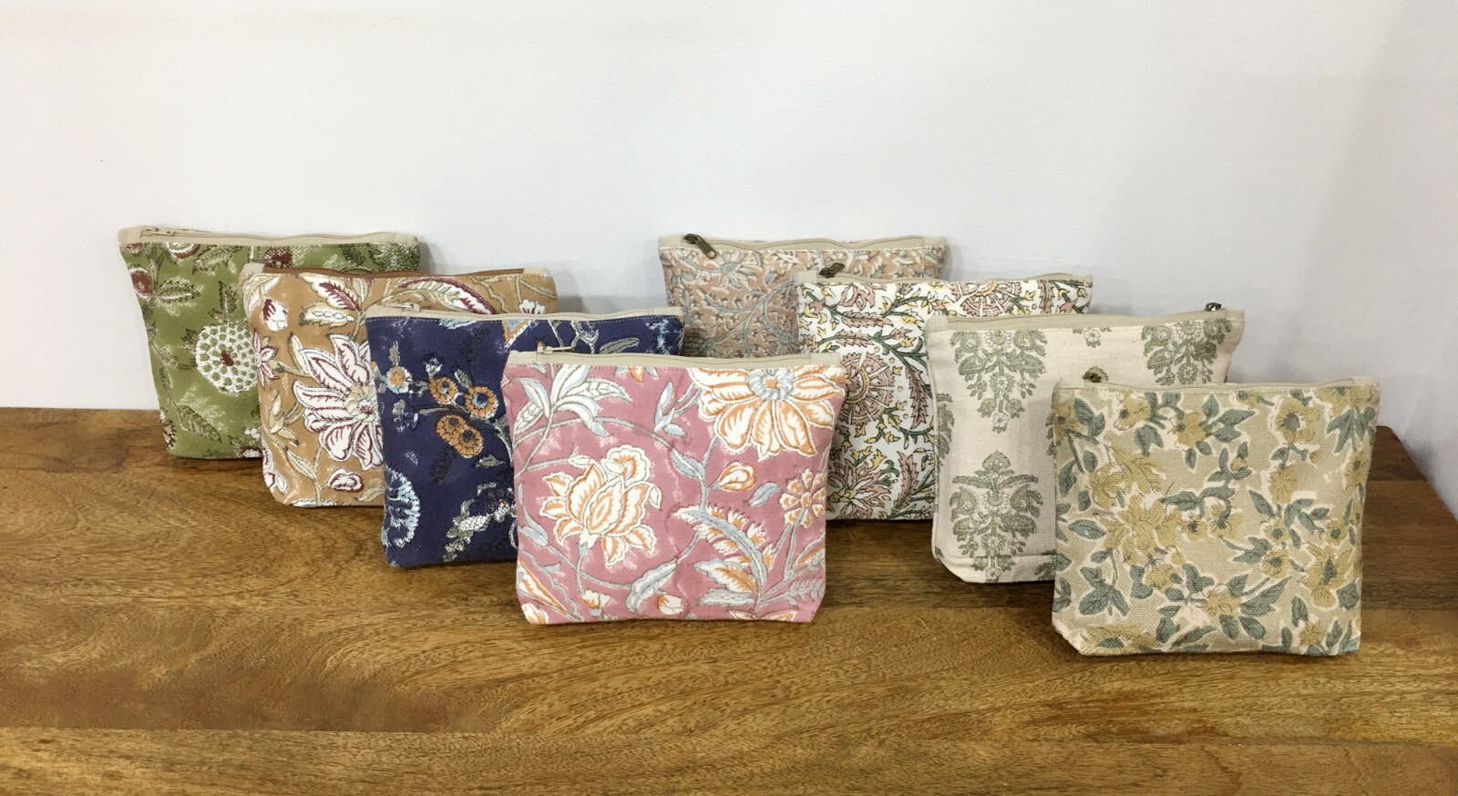 10 pc Wholesale Lot Cotton Bags Bulk Sale Zippered Dari POUCHES