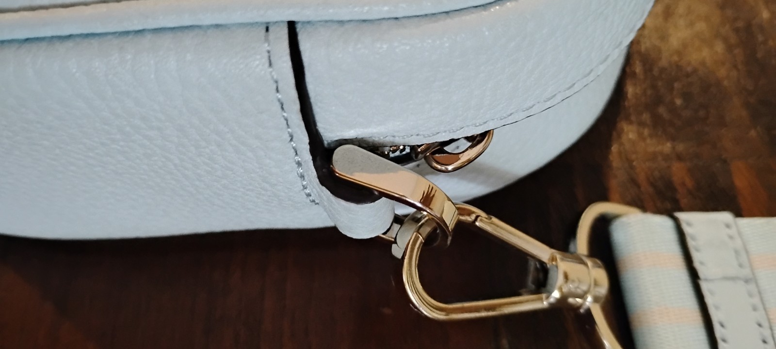 Kate Spade Rosie Pebbled Leather Flap Camera Crossbody Bag Lt Blue See Pictures
