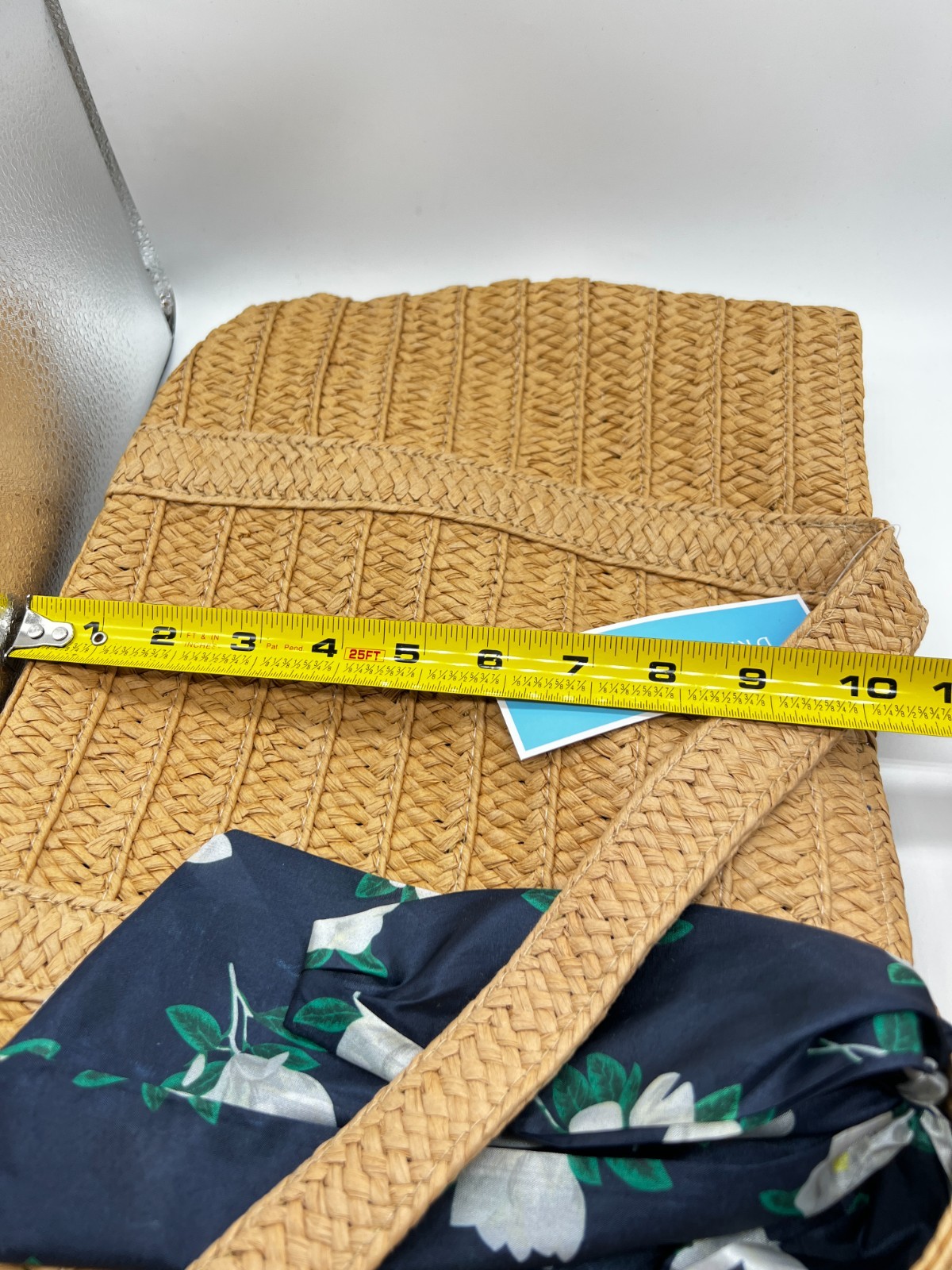 DRAPER JAMES | Everyday Straw Bag with Cute Attached Scarf | NWT!