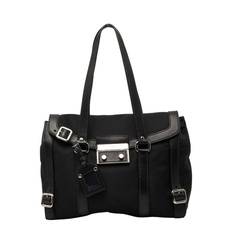 PRADA Triangle With logo Flap Shoulder Bag Women 【Used】