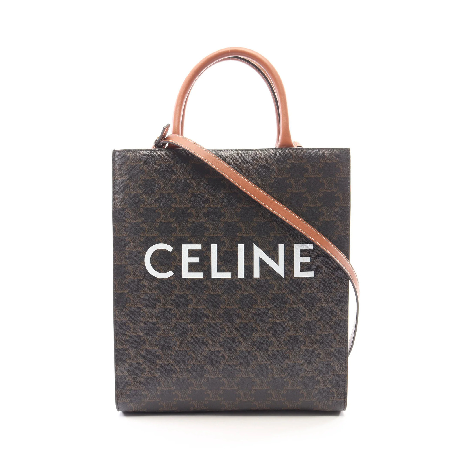 Celine Cabas 2WAY Tote Bag Black PVC #RCB11109