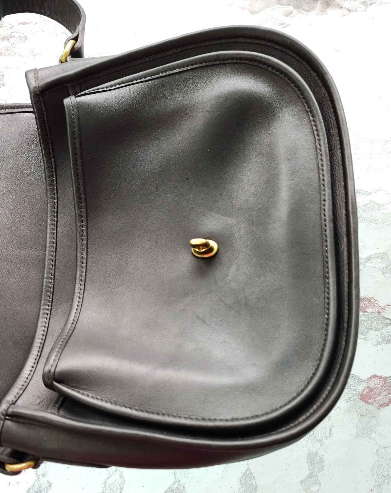 Coach RARE MEDIUM 335 80’s Vintage Black Lenox MADE IN THE UNITED STATES Bag