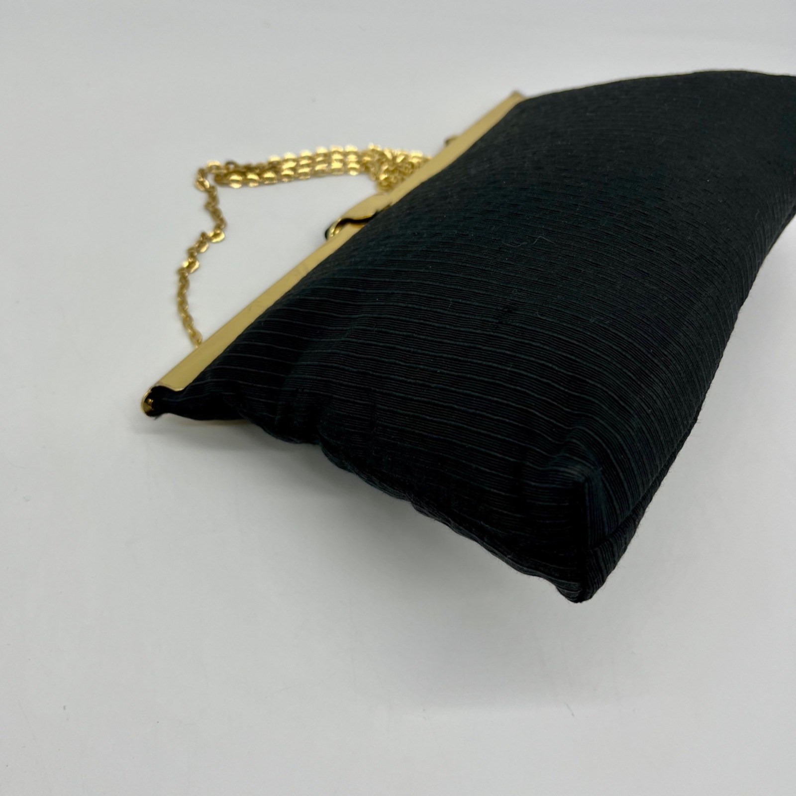 Black Fabric Crossbody Clutch Bag