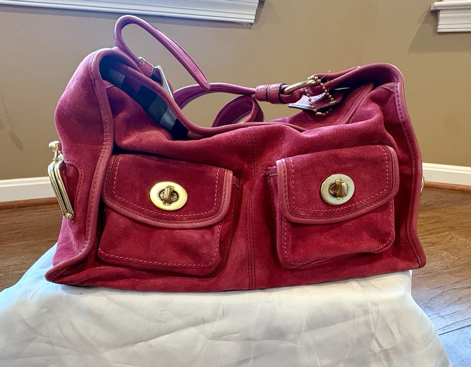 Limited Edition Archival Coach Bleecker Haversack Style #12797 Raspberry/Pink