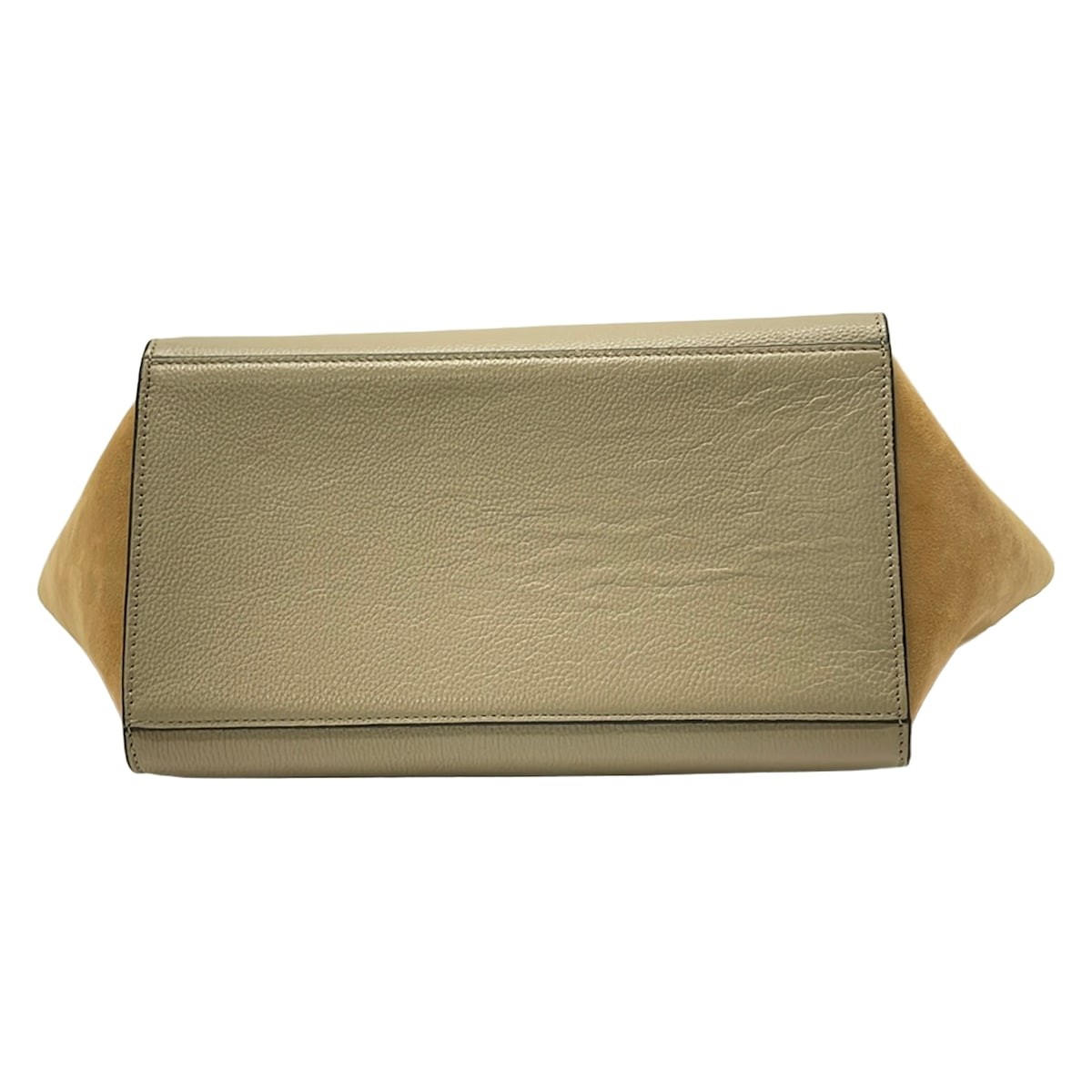CELINE Trapeze Medium Beige Light Brown Leather Suede Handbag