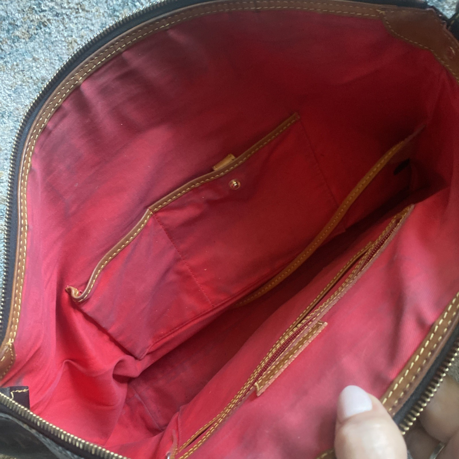 Vintage Dooney & Bourke Vanessa Signature 1975 XL Large Handbag Satchel Purse