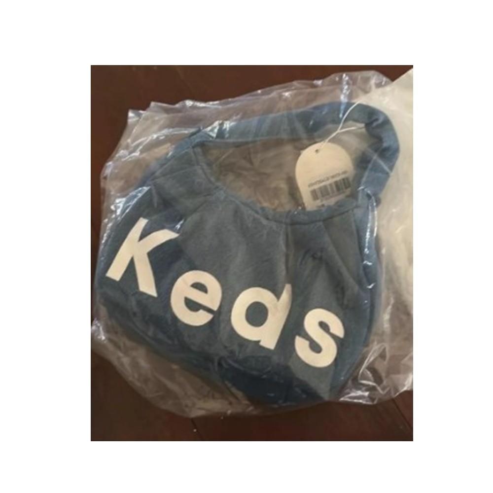 Keds Puffy Bag Shoulder Bag Handbag # Cloudy Denim Nylon Adjustable Waterproof