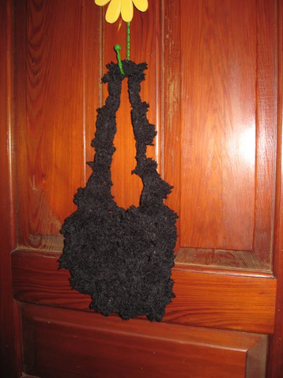 SALE black Lace wedding flower girl one of a kind purse by GmaJanisew NEW OOAK