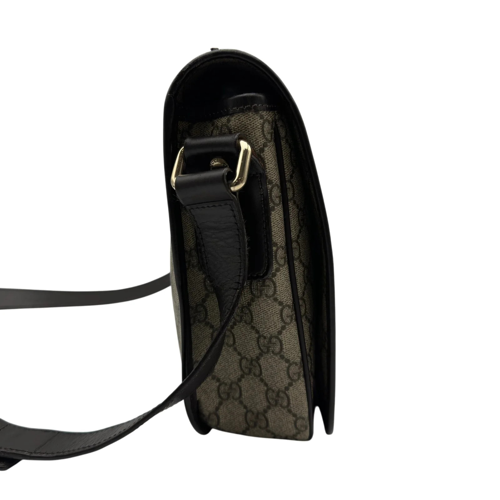 GUCCI GG Plus Sherry Line Messenger Bag Brown Coated Canvas #OKB8083