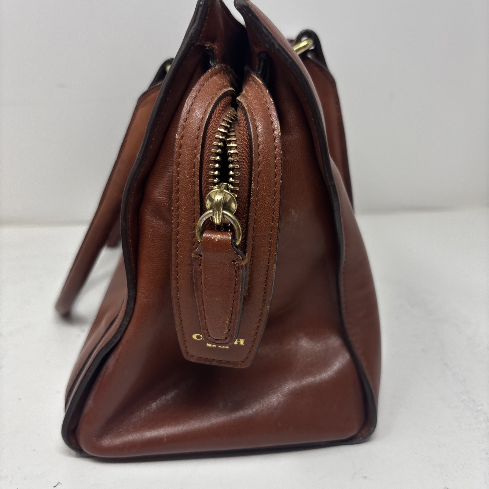 Coach Legacy Chelsea Carryall Satchel 25359 Saddle (Cognac) Glove Tanned Leather