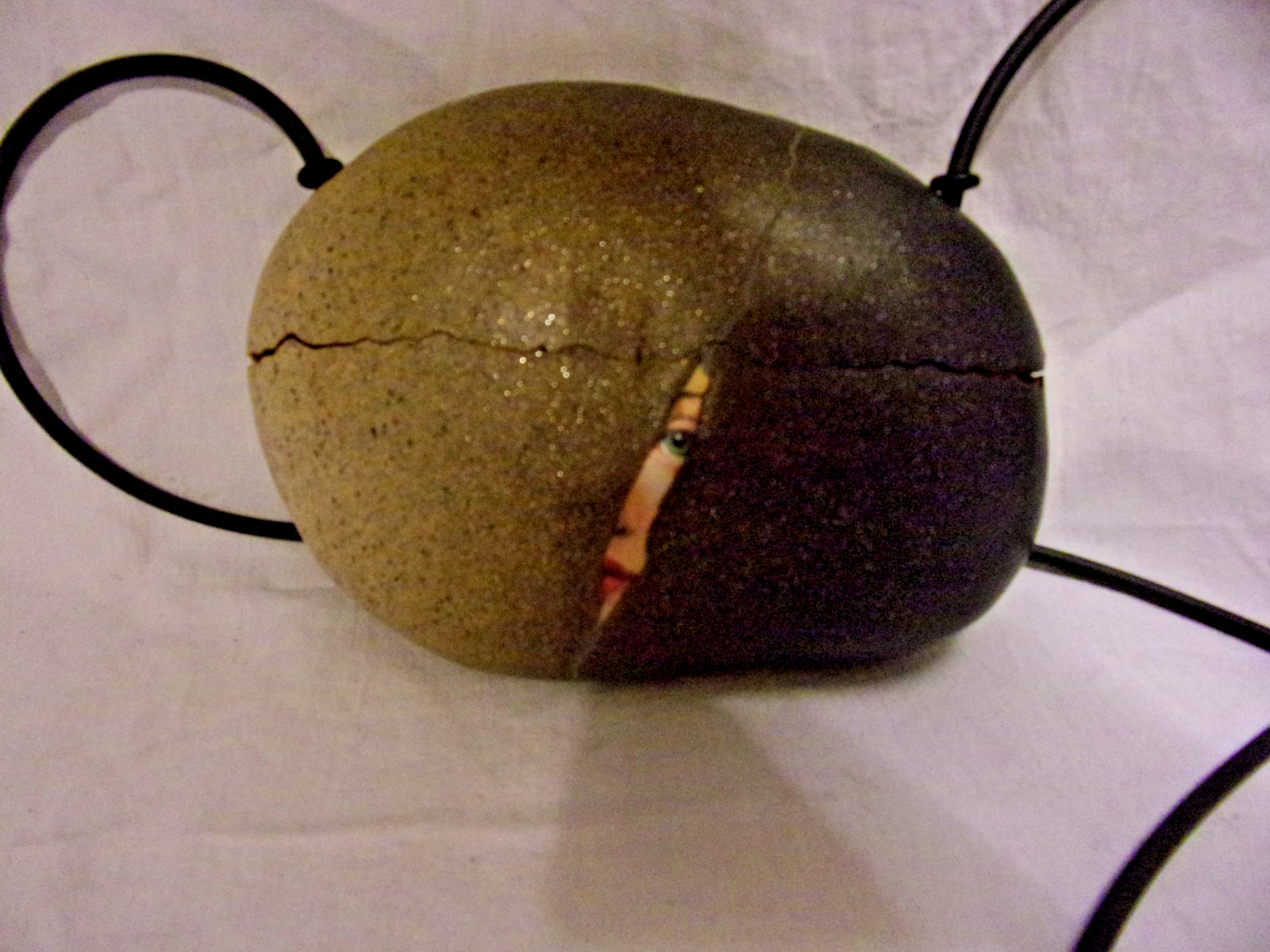 Kathleen Dustin 2009 Polymer Clay Evening Bag From The “Stone” Series, VGC