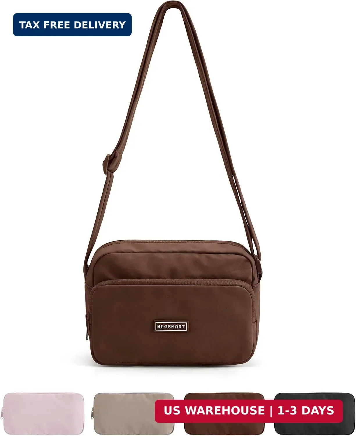 BAGSMART Mini Foldable Crossbody Bags for Women, Cute Travel Purses | 2.4L mini