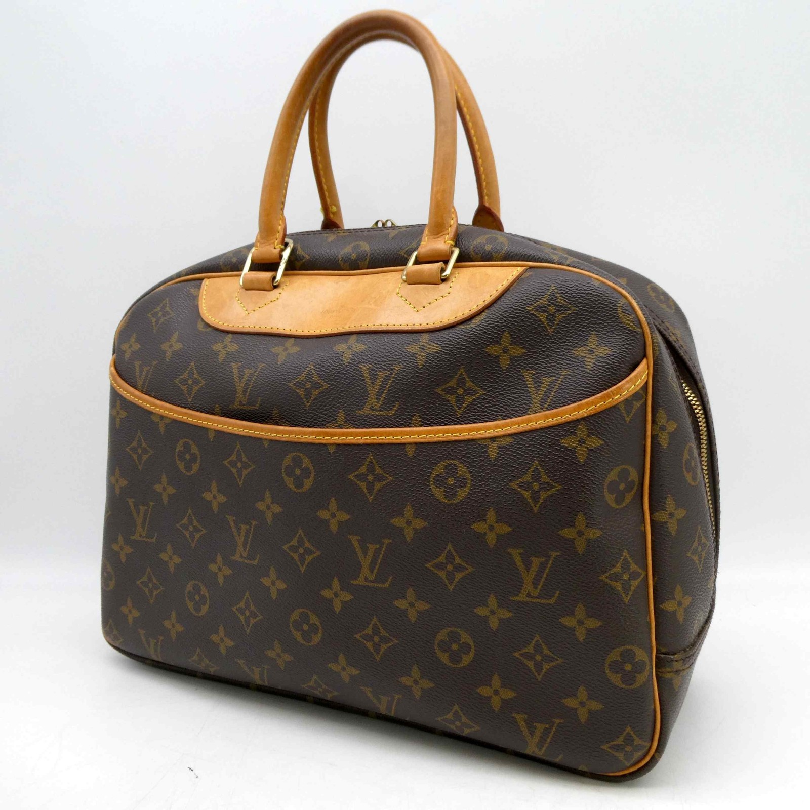 Louis Vuitton Deauville M47270 Monogram PVC Leather Hand Travel Bag 1121