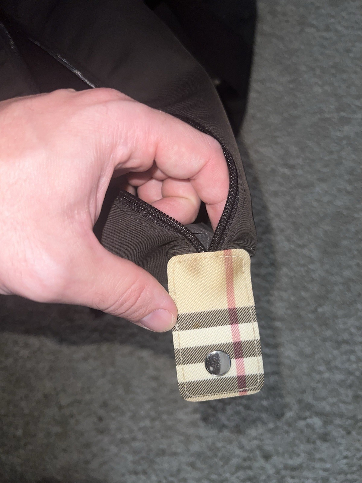 BURBERRY FRAGRANCE Dark Brown Nylon w/Novacheck Trim Weekender Duffle Bag