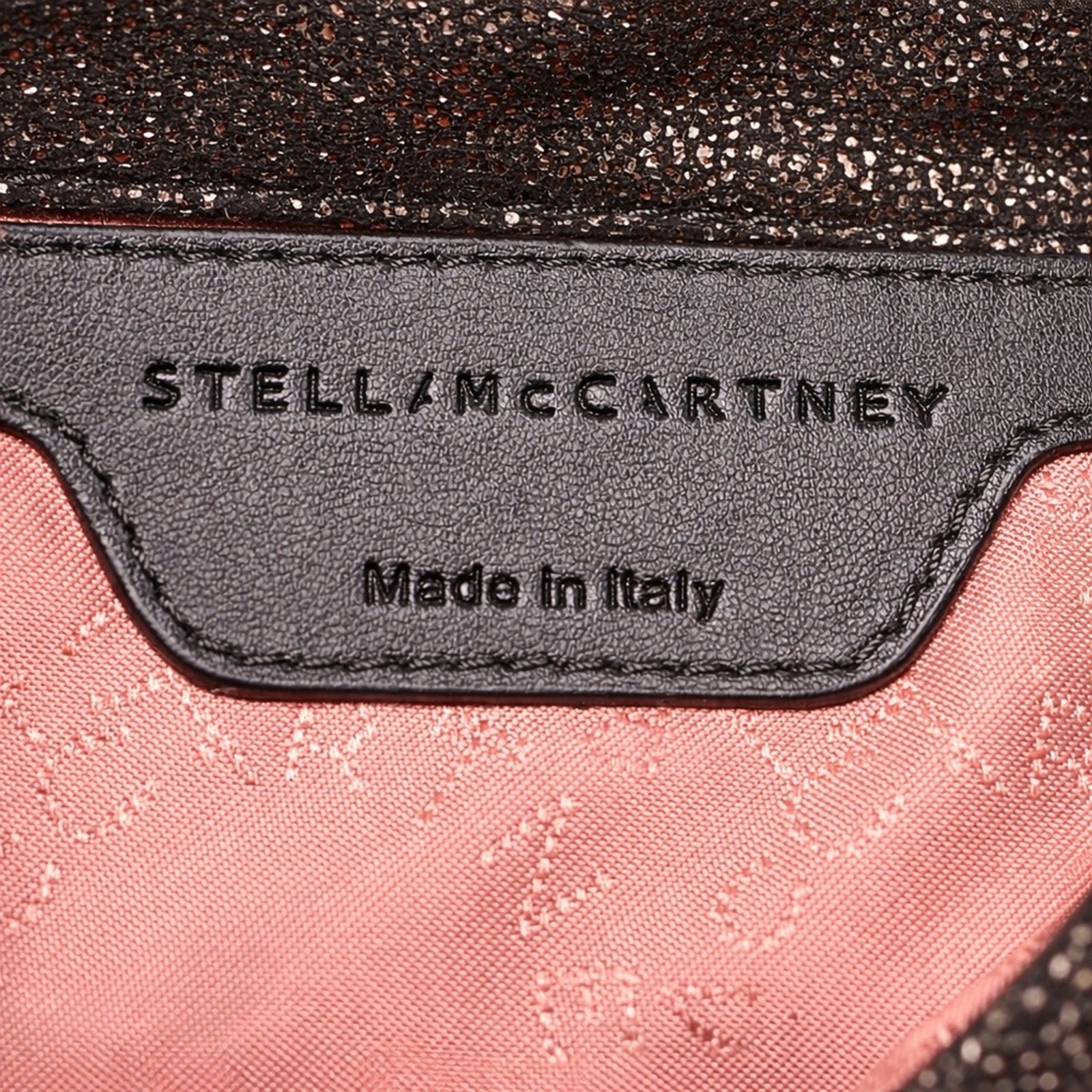 STELLA MCCARTNEY Falabella Chamois Shiny Dotted Crossbody Bag Chain Metallic