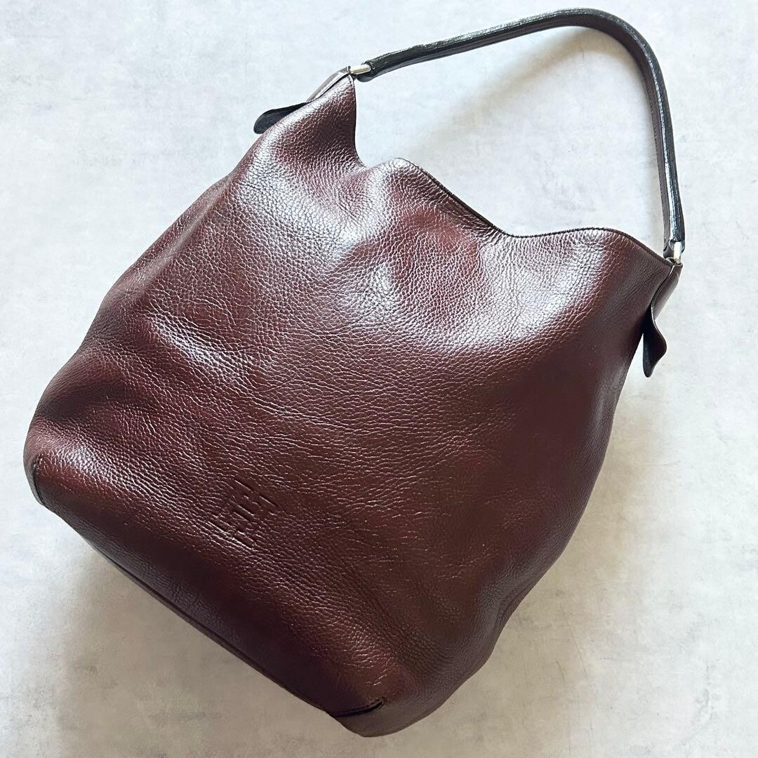 HIROFU Shoulder bag Leather Brown Authentic From Japan