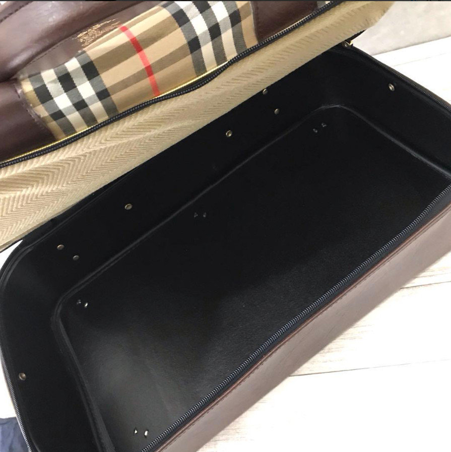 Burberrys Vintage Nova Check Travel Boston Bag