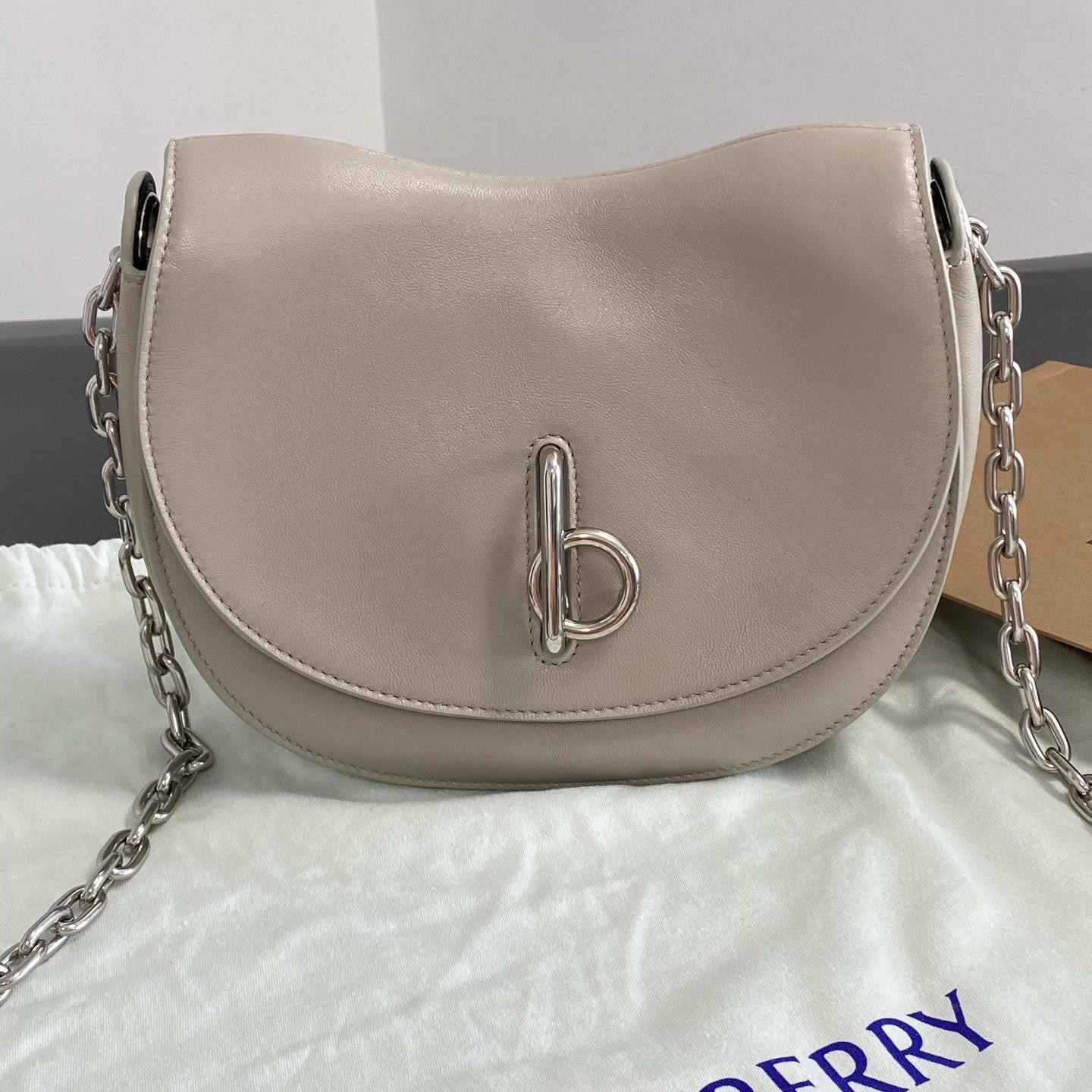 Burberry Rocking Horse Logo Embossed Flap Closure Calfskin – Unused #U1WHX7