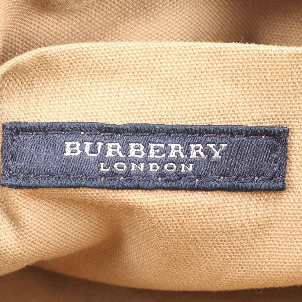 Burberry London 2Way Leather Canvas Shoulder Bag Messenger Tote Brown Unisex