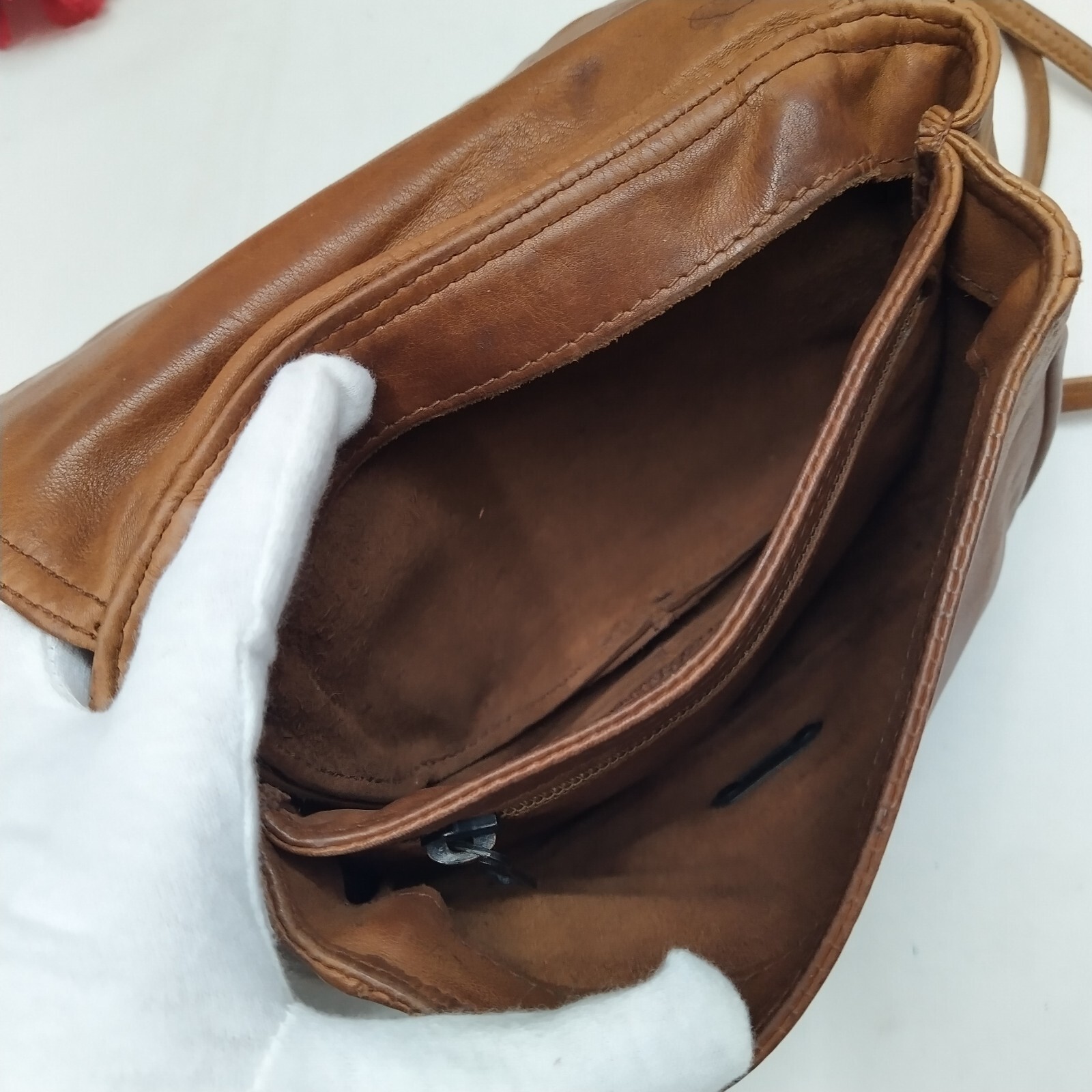 No 58 Brown Leather Turnlock Flap Closure Crossbody Bag – Vintage