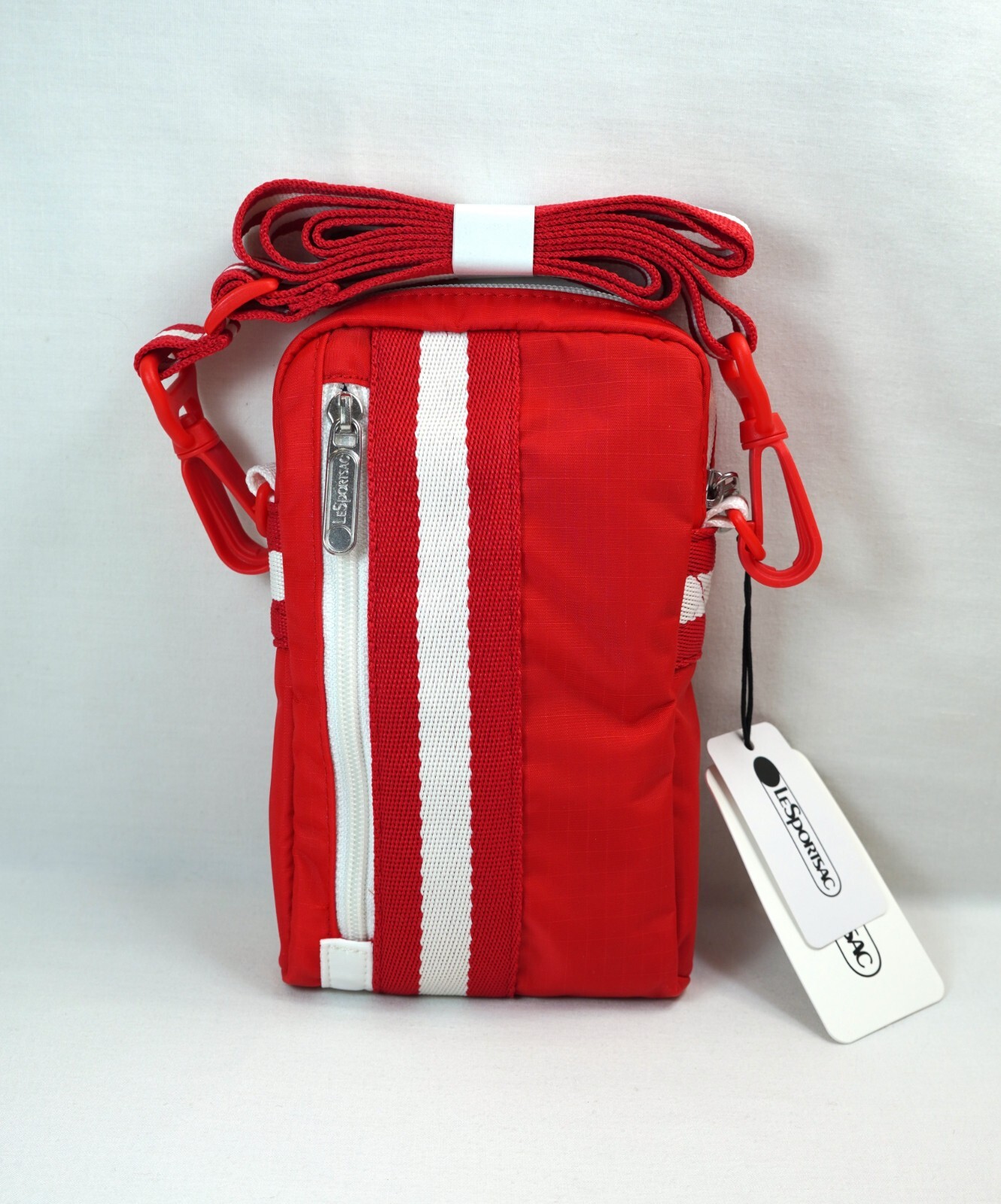 NWT LeSportsac MINI WEB CROSSBODY Cell Phone Bag “Spectator Rouge Red” STK#E