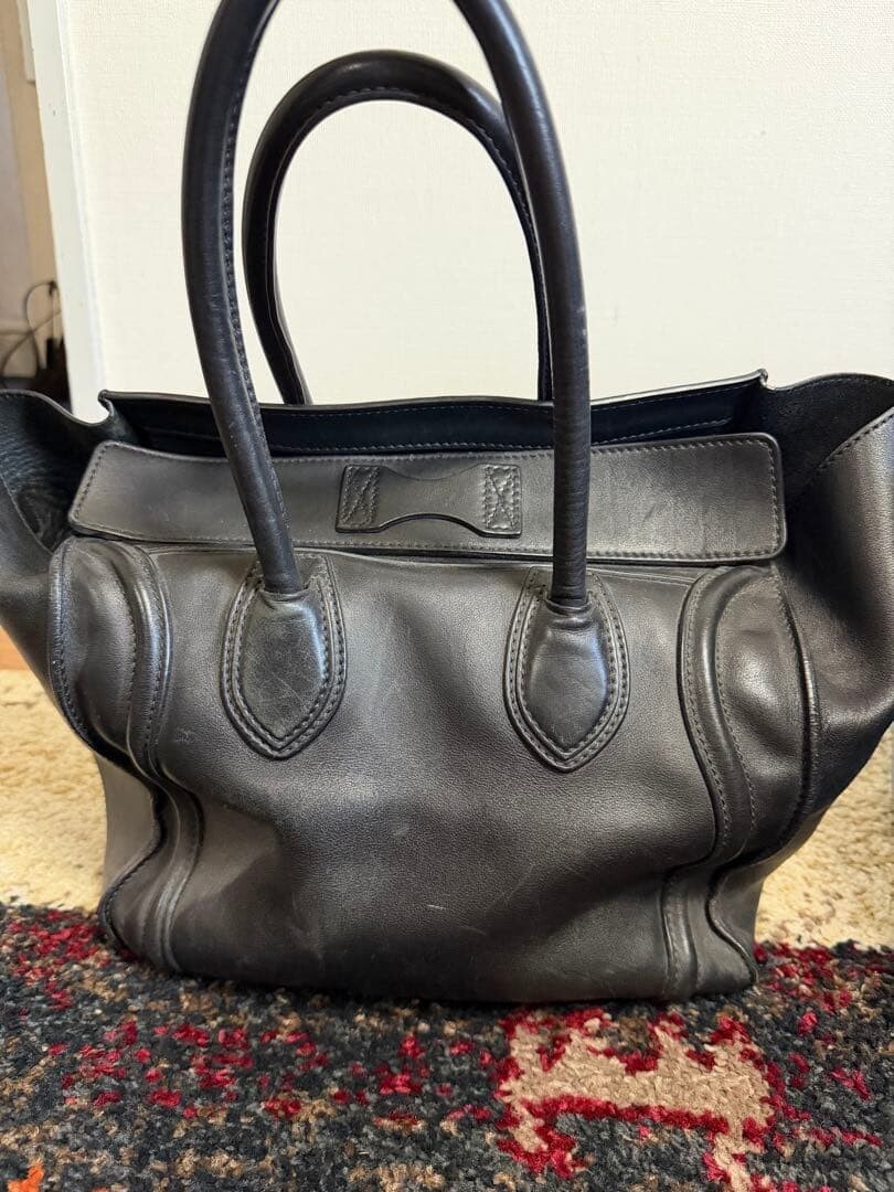 CELINE Luggage Mini Genuine leather Handbag Authentic From Japan