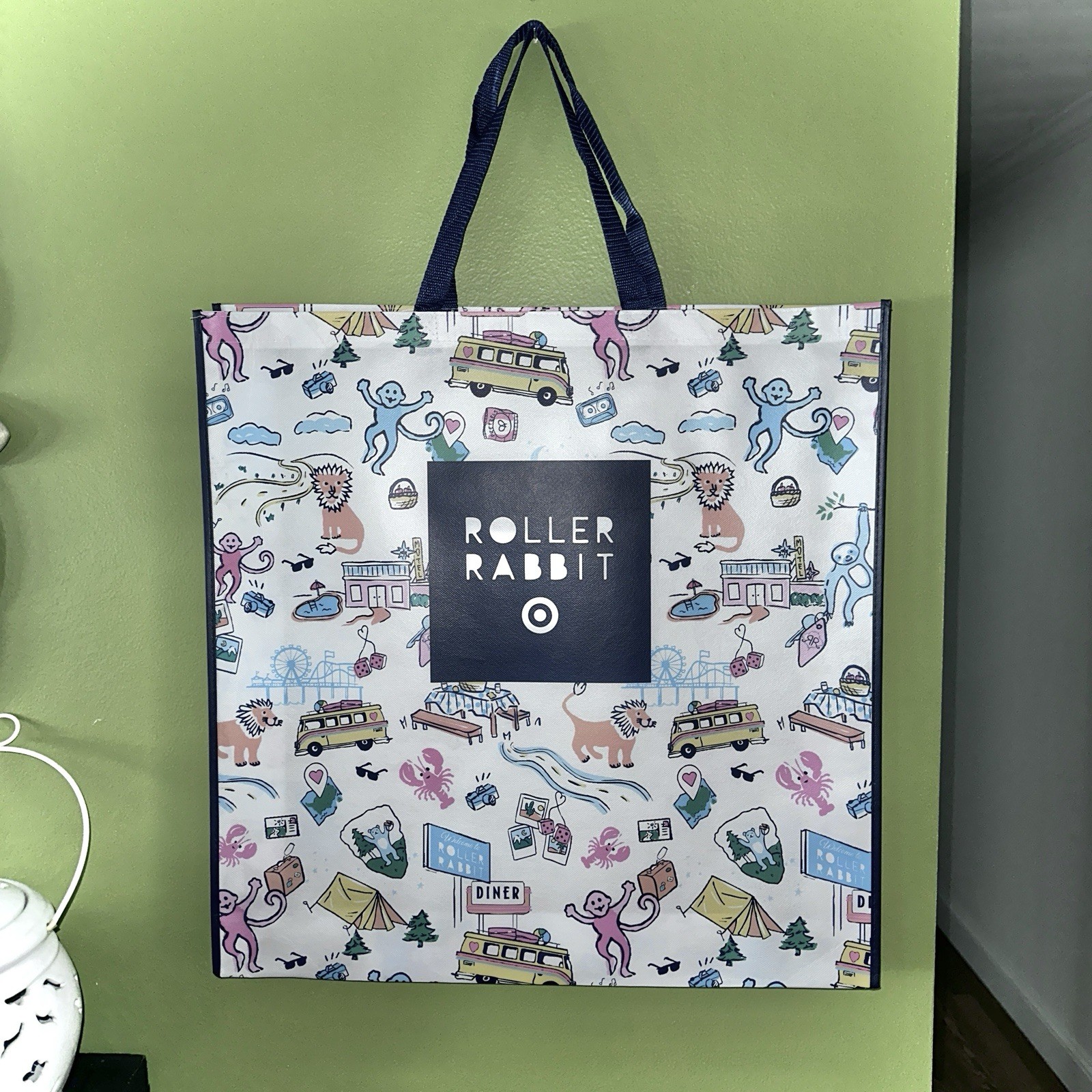 NEW Roller Rabbit x Target Exclusive Shopping Bag Tote IN HAND