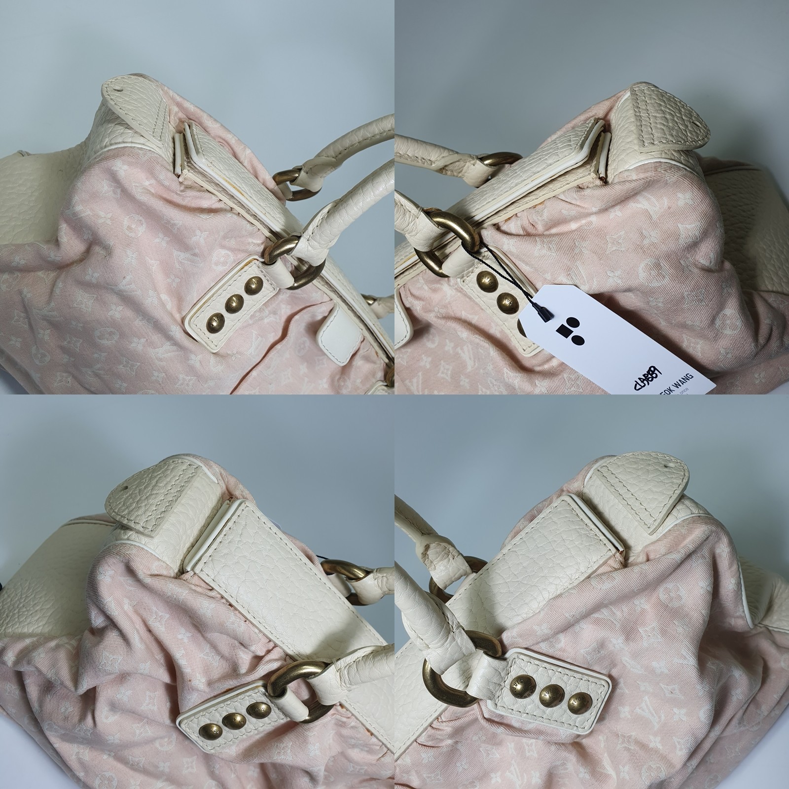 TARIFF FREE Authentic Louis Vuitton Mini Lin Trapeze GM M40064 Genuine CLA889