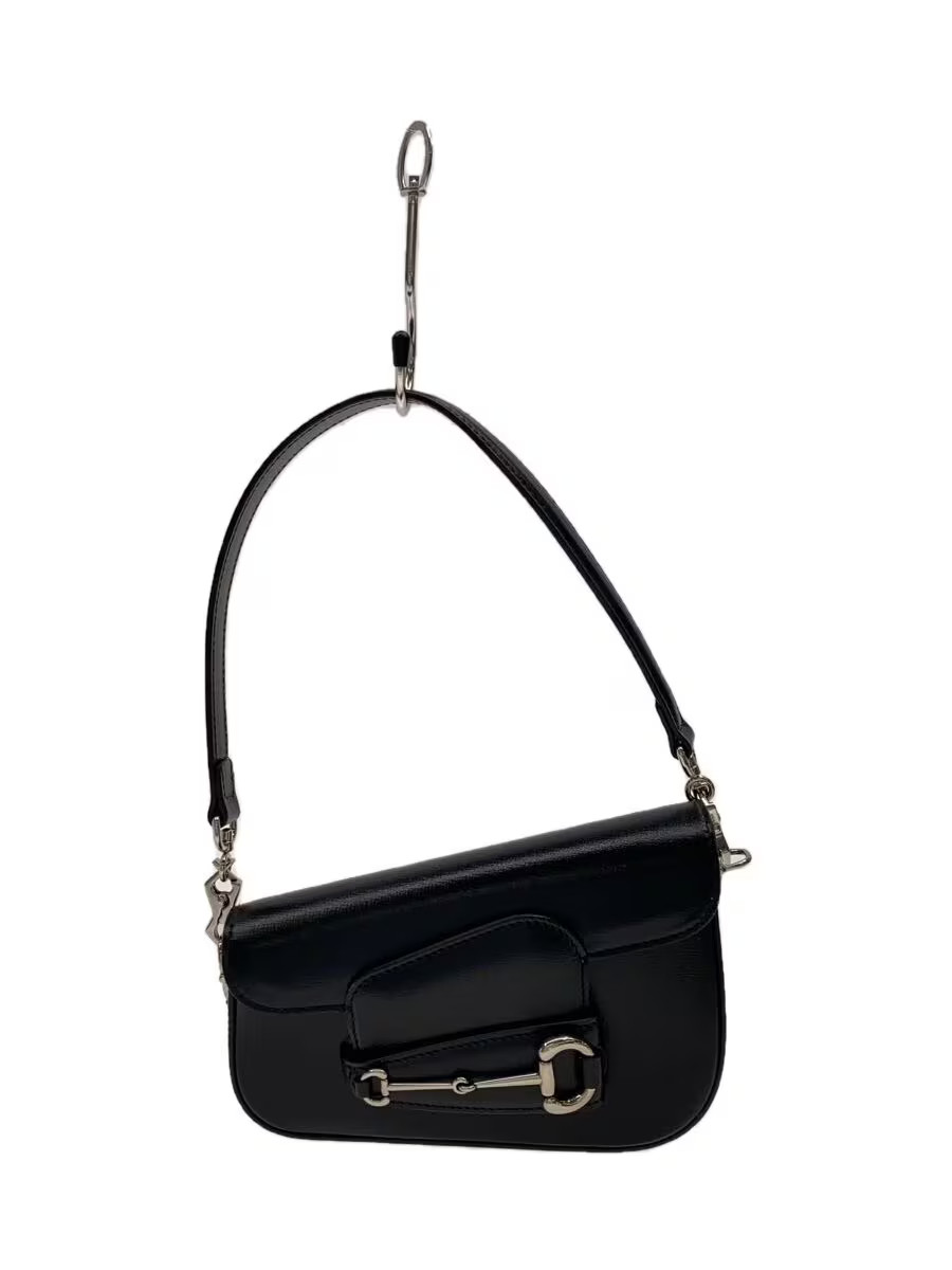 GUCCI Horsebit 2WAY Shoulder Bag Leather BLK 774209