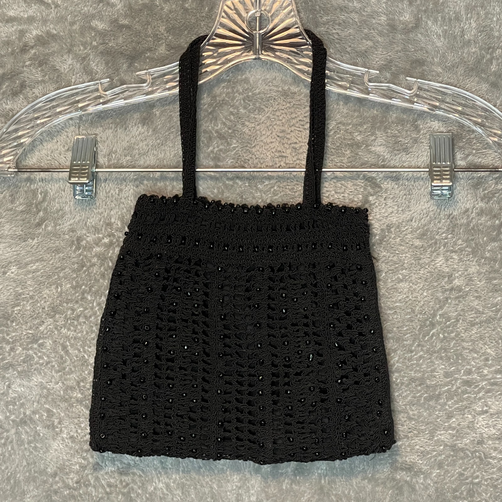 The Limited Women Beaded Crochet Bag Y2K 90s Vintage Whimsigoth Dark Boho Small