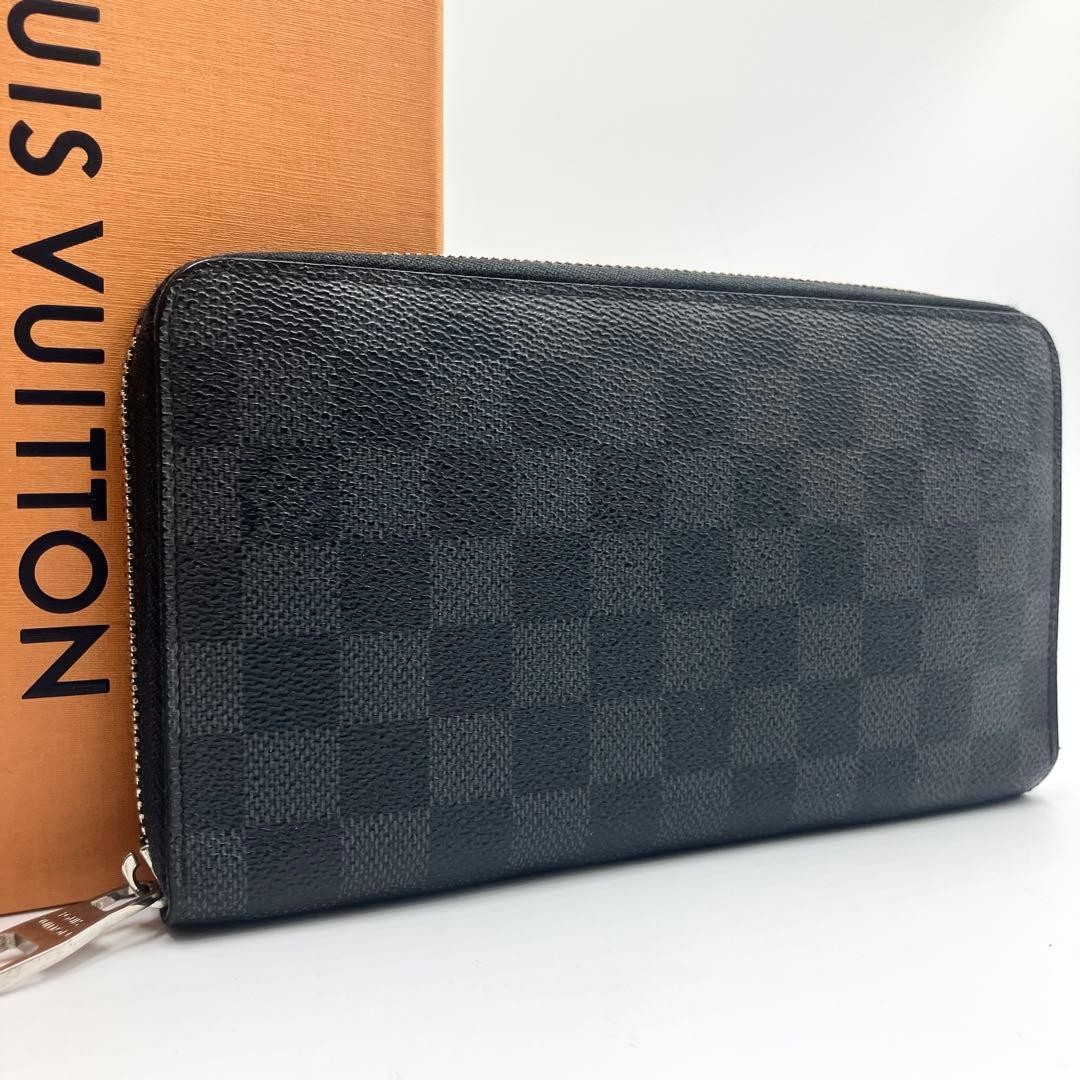 Louis Vuitton Zippy Organizer Damier Graphite Black Used