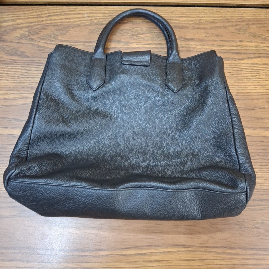 A. Bellucci Leopard Calf Hair Black Leather Satchel Bag Made In Italy Large