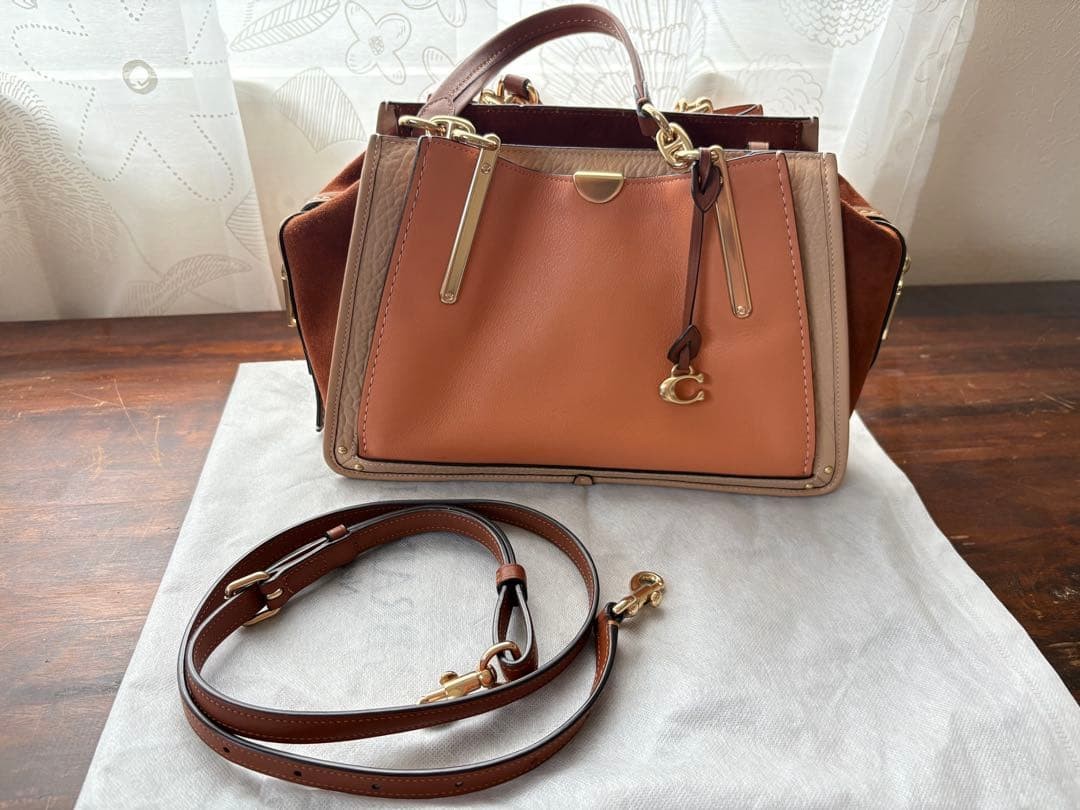 COACH Dreamer Series Color Block Model Bag with Shoulder Strap