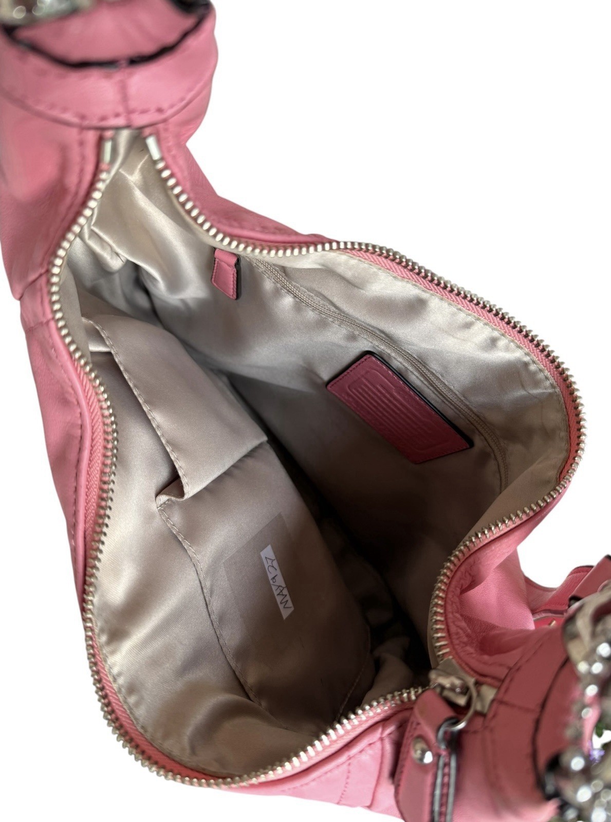 Coach Kristin Pink Leather Hobo Shoulder Bag Convertible Crossbody F22306