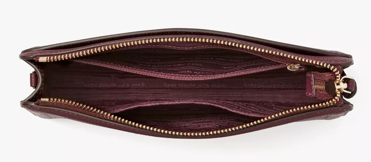 Kate Spade Knott Small Crossbody Bag Deep Cherry Leather Purse K6554 NWT $198