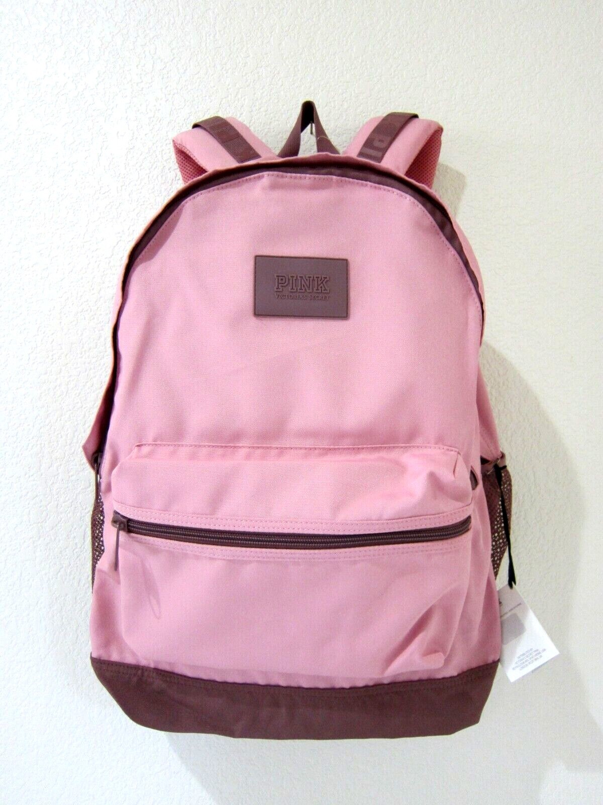 Victoria Secret Pink SMOKEY ROSE COCOA CARRY ON CAMPUS BACKPACK BOOK BAG TRAVEL