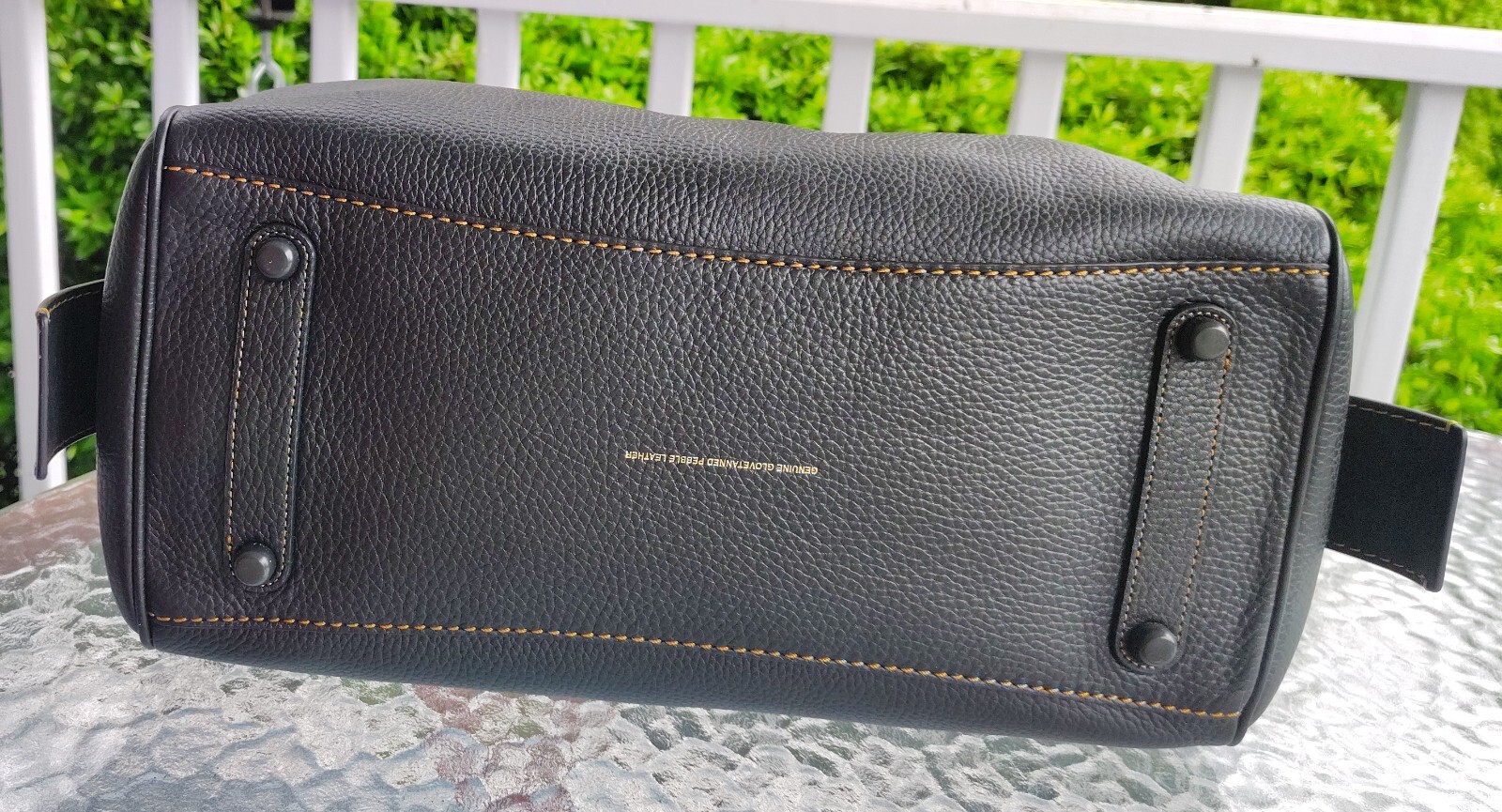 Coach 1941 LARGE 58689 Rogue 26 Black Leather Satchel with Exotic Trim