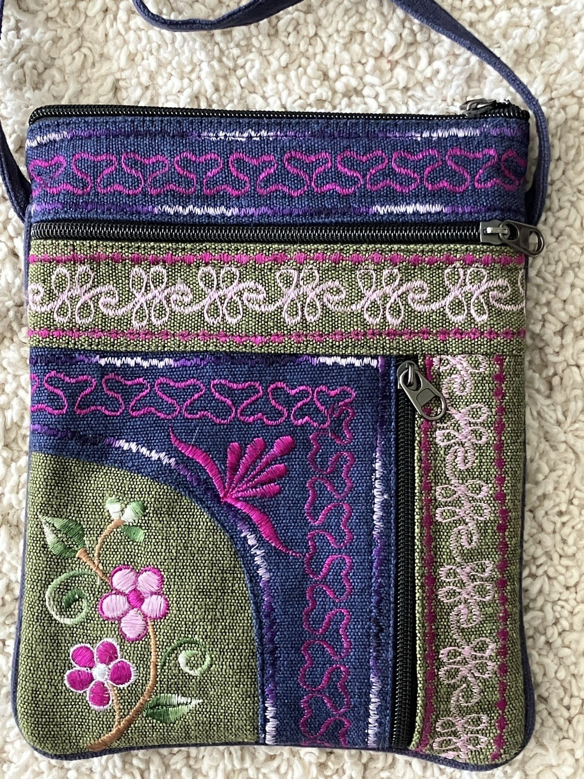 Ganesh Himal Crossbody Boho Embroidered Purse Bag Handmade Nepal Travel Bag
