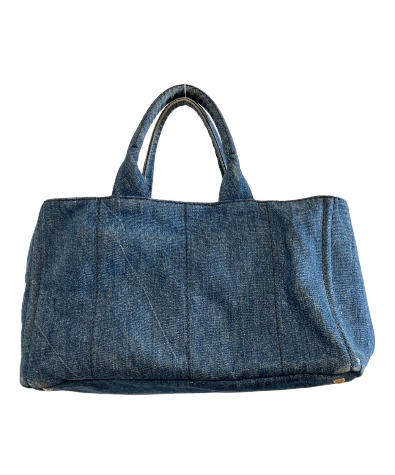 Prada Canapa Denim Tote Bag B1872B Indigo #TFB13644
