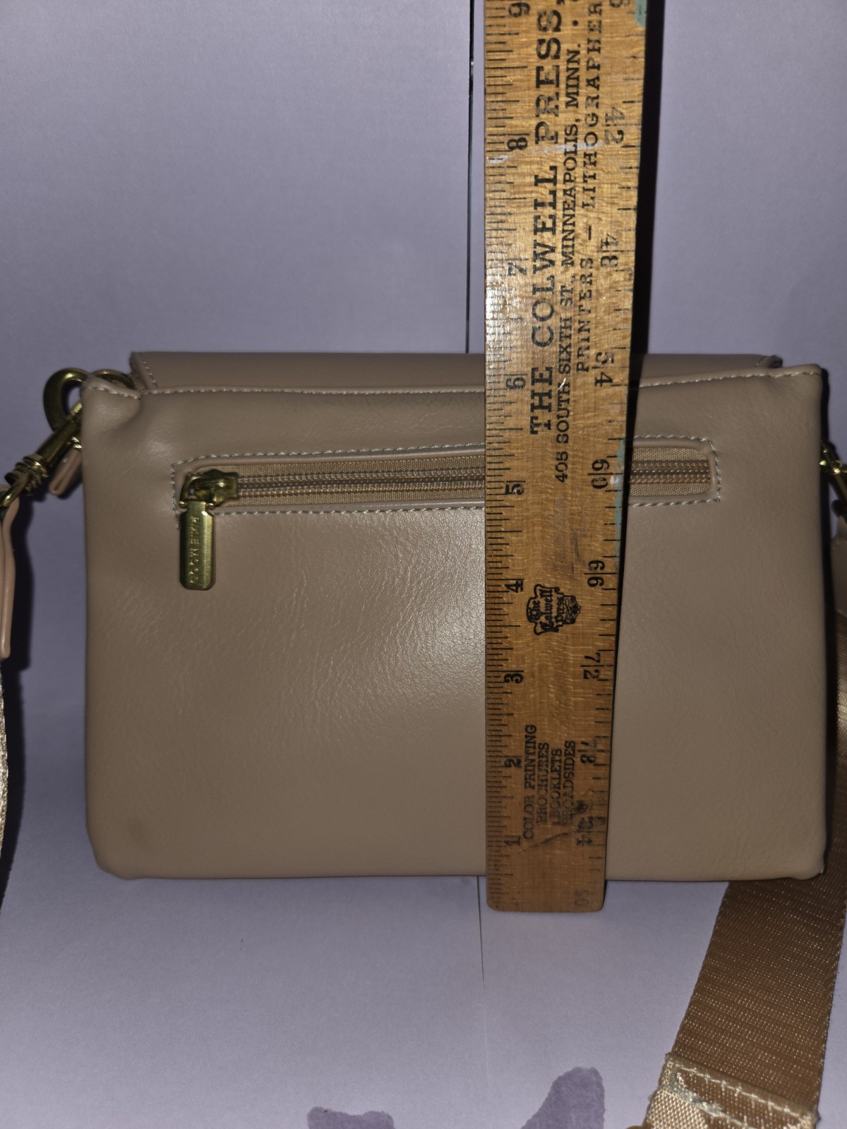 Pixie Mood Crossbody Bag Adjustable Straps Tan Color with Maganite Closer