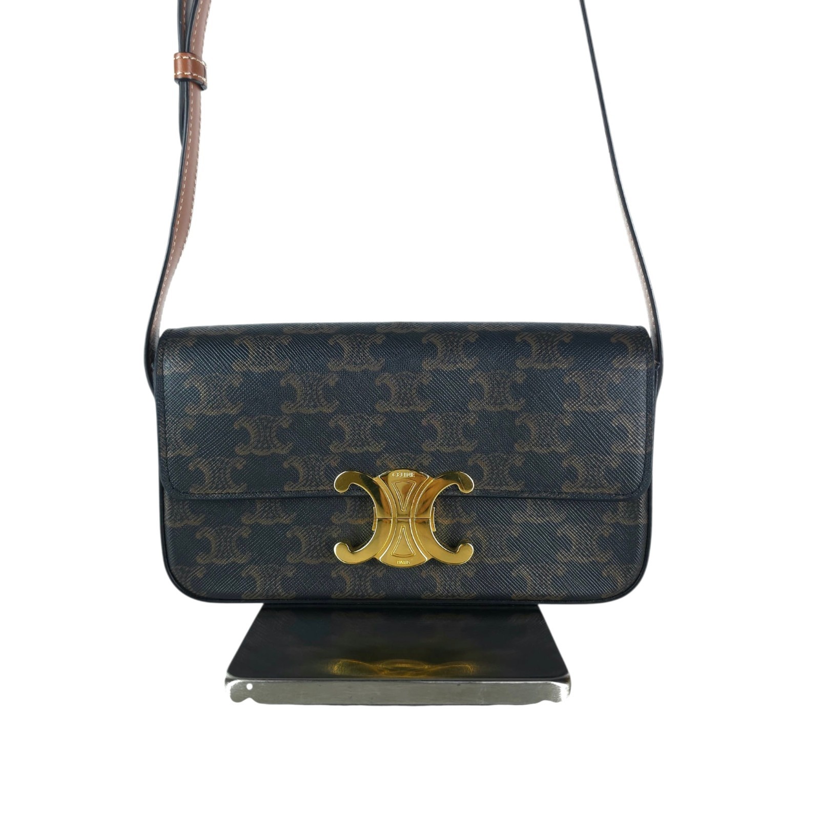 Celine Triomphe Canvas Claude Shoulder Bag 194142