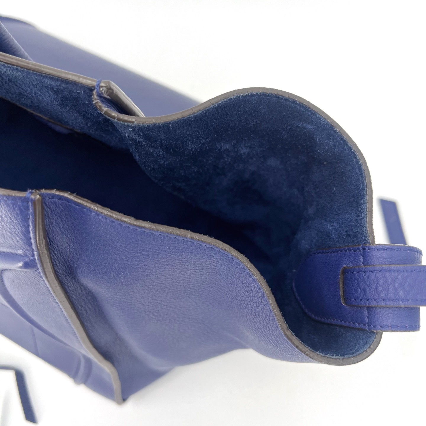 CELINE Phantom Luggage Medium Electric Blue Grained Calfskin Tote US Ship