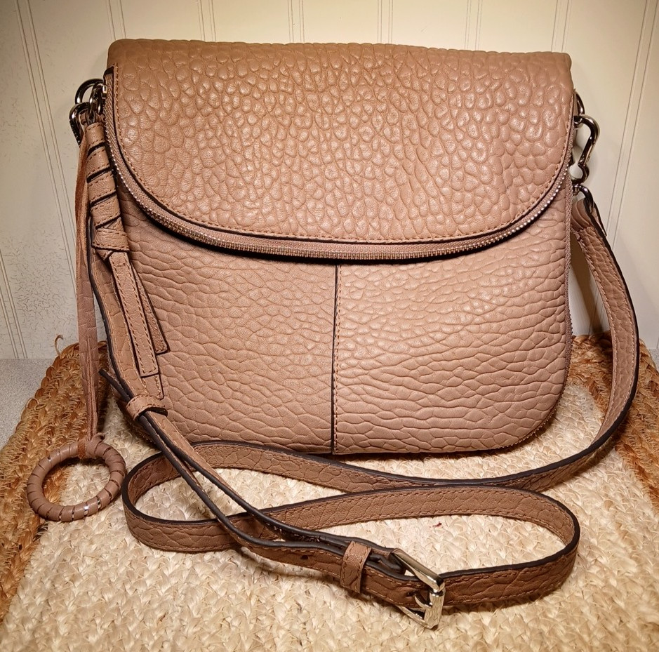 Vince Camuto Genuine Leather, Crossbody Shoulder Bag/Color: Cashmere