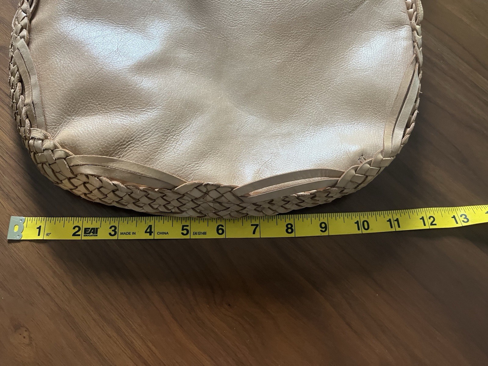 Beautiful Genuine Leather Shoulder Bag Braided Strap