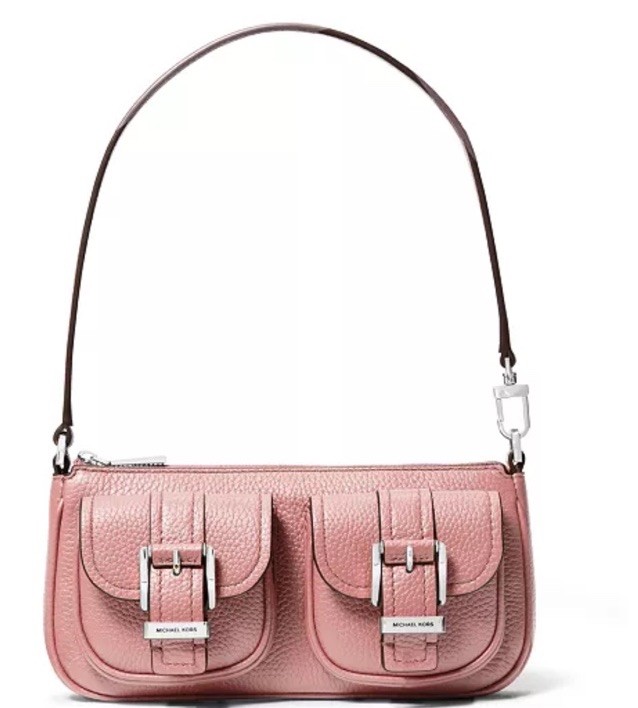 Michael Kors Zoe Small Convertible Pouchette Shoulder Bag Rosewood NWT